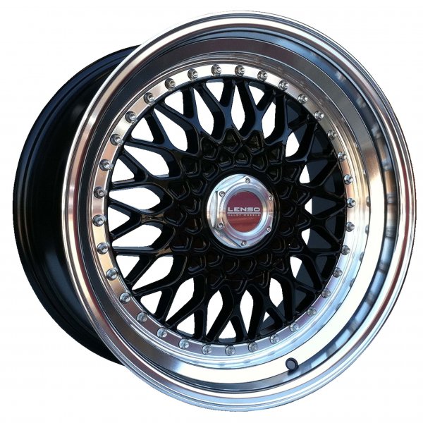 7X15 4X108 ET35 73.1 - LENSO BSX FONDO NEGRO/PULIDO Nº903 orecada