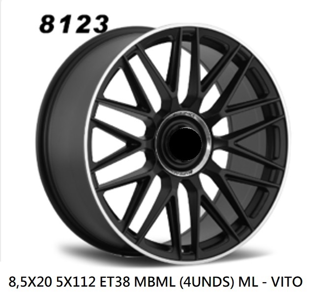 8.5X20 5X112 ET38 66.6 - ORC 8123 MATT BLACK ML Nº6463 orecada